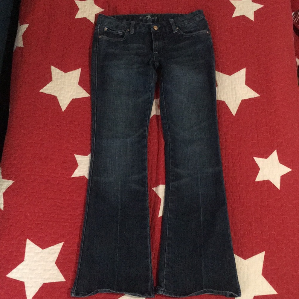 7FAMK “A” Pocket Boot Cut Dark Wash Jeans, size 28